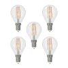LED filament lamp E14 4W druppel dimbaar per 5