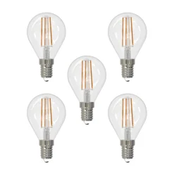 LED filament lamp E14 4W druppel dimbaar per 5