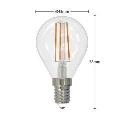 LED filament lamp E14 4W druppel dimbaar per 5