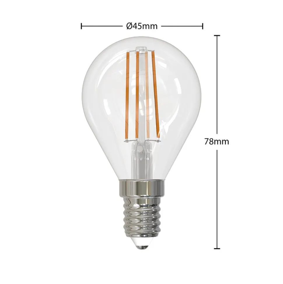 LED filament lamp E14 4W druppel dimbaar per 5