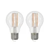 LED filament lamp E27 6W helder 2.700K dimbaar set van 2