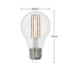 LED filament lamp E27 6W helder 2.700K dimbaar set van 2