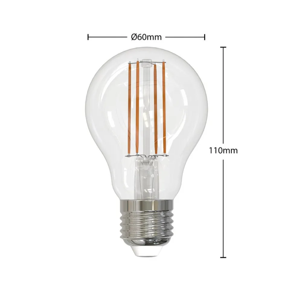 LED filament lamp E27 6W helder 2.700K dimbaar set van 2