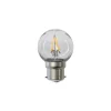 LED filament lamp, G45, B22, 1 W, helder, 2.200 K