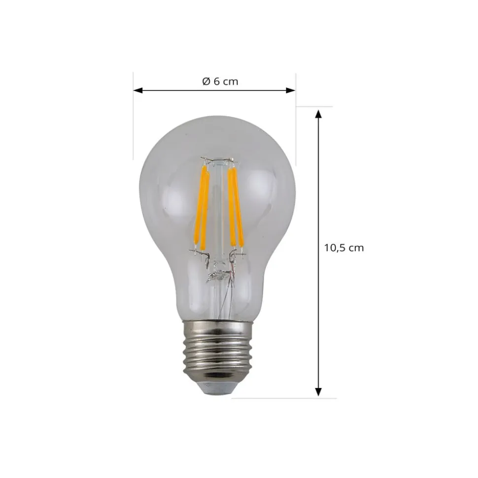 LED filament lamp, helder, E27, 7,2W, 2700K, 1521 lm