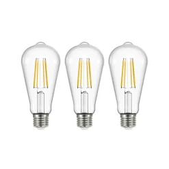 LED filament lamp helder E27 3.8W 2700K 806lm set van 3