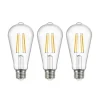 LED filament lamp helder E27 3.8W 3000K 806lm set van 3
