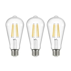 LED filament lamp helder E27 3.8W 3000K 806lm set van 3