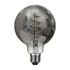 LED filament lamp Spiraal, G95, E27, 2 W grijs dimbaar