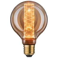 LED glazen lamp E27 4W G95 Inner Glow spiraalpatroon