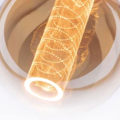 LED glazen lamp E27 4W G95 Inner Glow spiraalpatroon