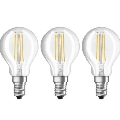 LED gloeilamp E14 4 W, warmwit, set van 3