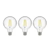 LED gloeilamp, E27, G95, 3,8W, 3000K, 806lm, 3 stuks