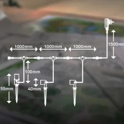 LED grondspies 3927035 12 V starterset van 3, zwart Ø 4 cm