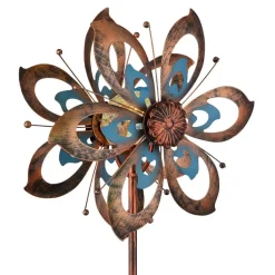 LED grondspies lamp 36571, bloem, windgong, metaal