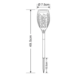 LED grondspies lamp 33536-3, zaklamp, zwart, set van 3