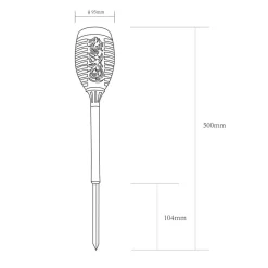 LED grondspies lamp 33535-2, zaklamp, zwart, set van 2