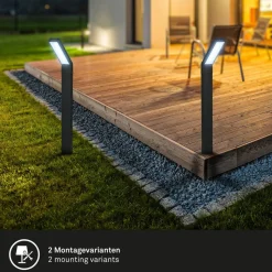 LED grondspies lamp 3796015, zwart, kunststof, CCT