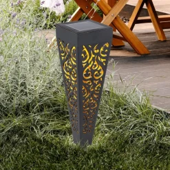 LED grondspies lamp 33578-3, zwart, kunststof, 3 stuks