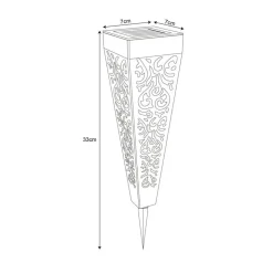 LED grondspies lamp 33578-3, zwart, kunststof, 3 stuks