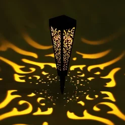 LED grondspies lamp 33578-3, zwart, kunststof, 3 stuks