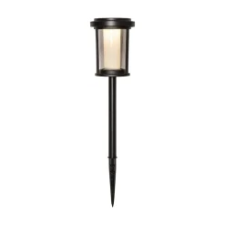 LED grondspies lamp Alippa, zwart, hoogte 44 cm metaal