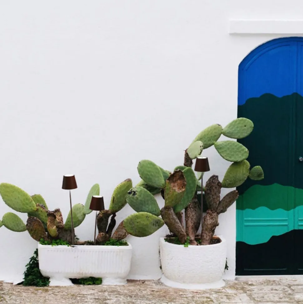 LED grondspies lamp Poldina met accu, corten