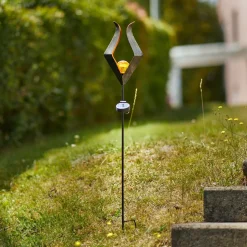 LED grondspies lamp zonne-energie 48702 glazen bol