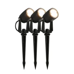 LED grondspies spot 3928035 12 V 3x verlenging zwart Ø 4 cm