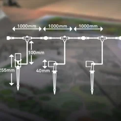 LED grondspies spot 3928035 12 V 3x verlenging zwart Ø 4 cm