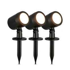 LED grondspies spot 3799035, zwart, kunststof set van 3 Ø 5 cm