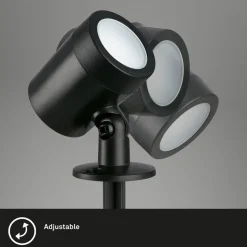 LED grondspies spot 3799035, zwart, kunststof set van 3 Ø 5 cm
