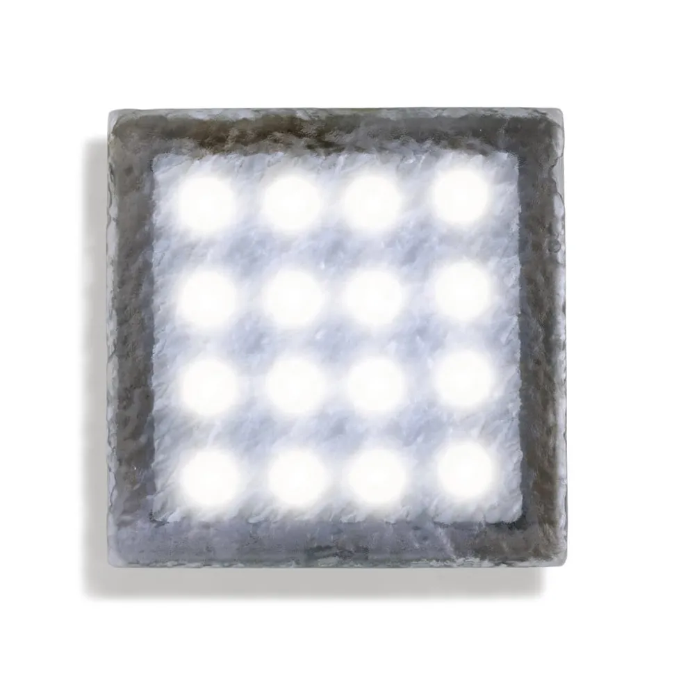 LED grondspot inbouwlamp straatsteen Akiaki, 10 cm, beloopbaar