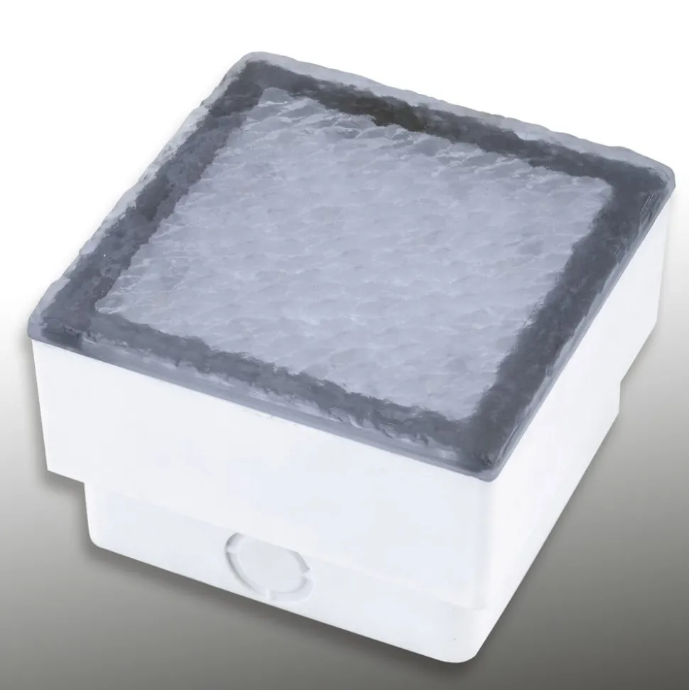 LED grondspot inbouwlamp straatsteen Akiaki, 10 cm, beloopbaar