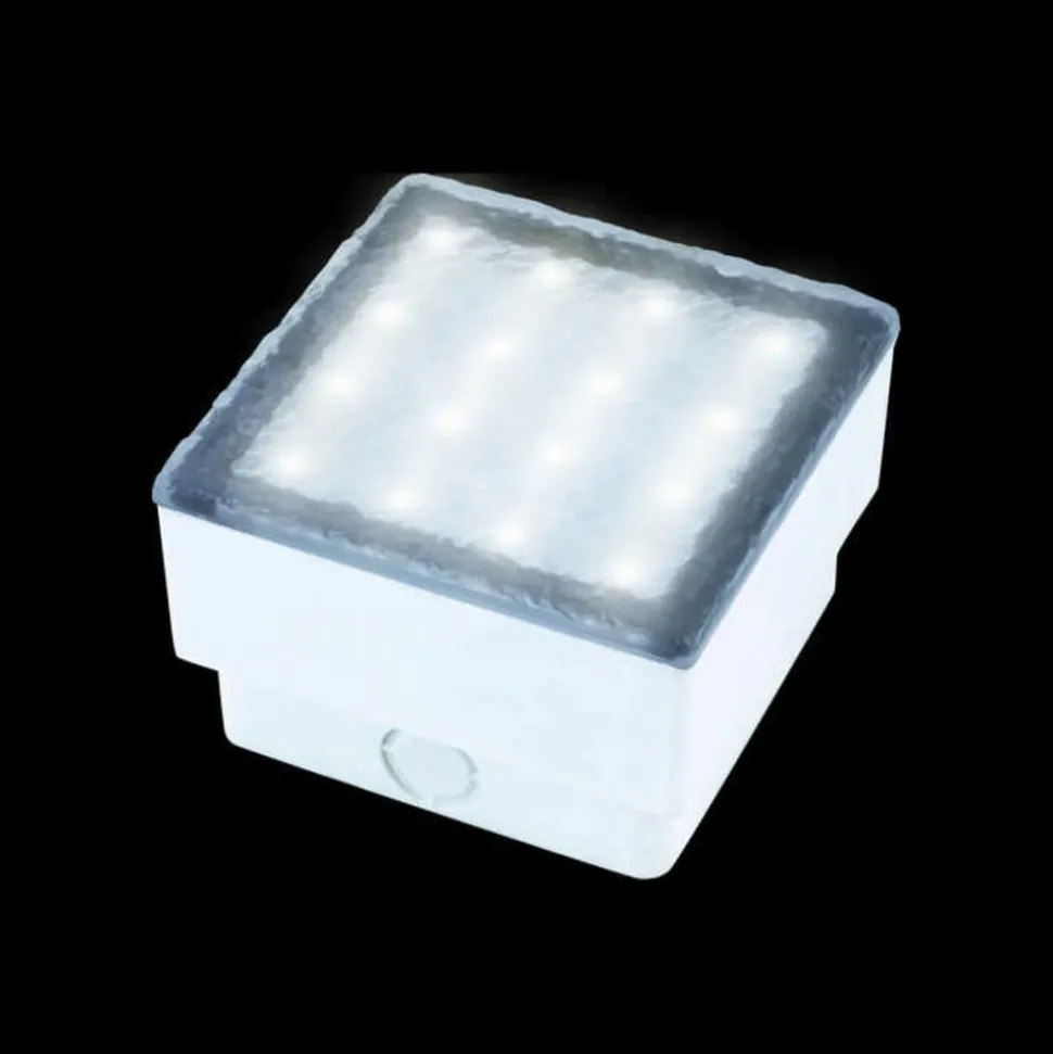 LED grondspot inbouwlamp straatsteen Akiaki, 10 cm, beloopbaar