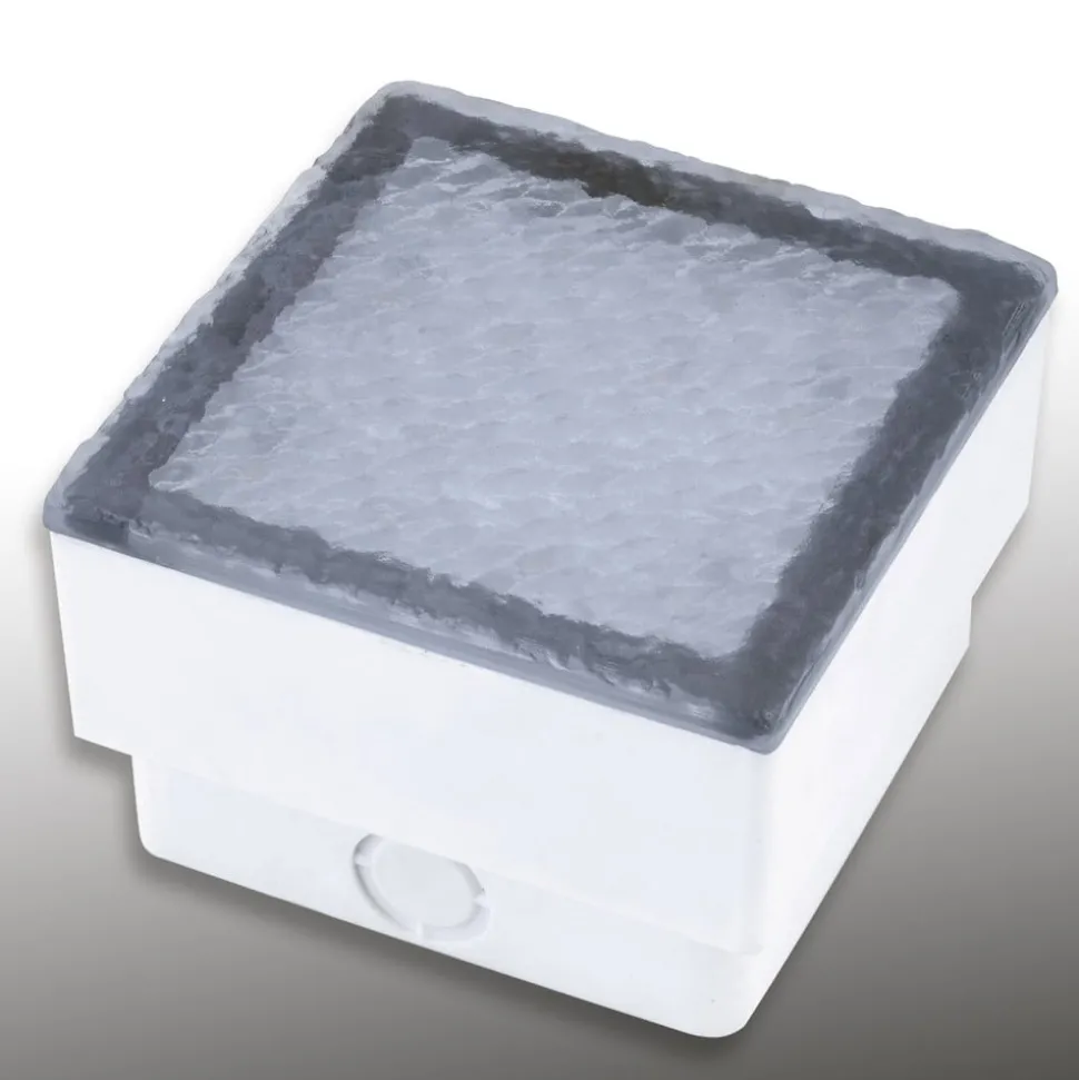 LED grondspot inbouwlamp straatsteen Akiaki, 10 cm, beloopbaar