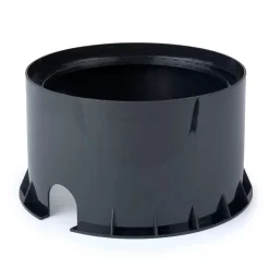 LED grondspot inbouwlamp Gea, Ø 18 cm, 3000K, roestvrij staal