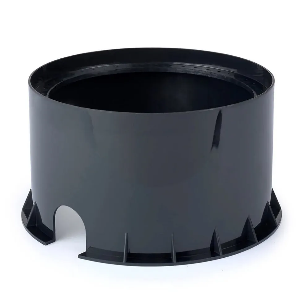 LED grondspot inbouwlamp Gea, Ø 18 cm, 3000K, roestvrij staal