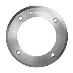 LED grondspot inbouwlamp Gea, Ø 18 cm, 3000K, roestvrij staal