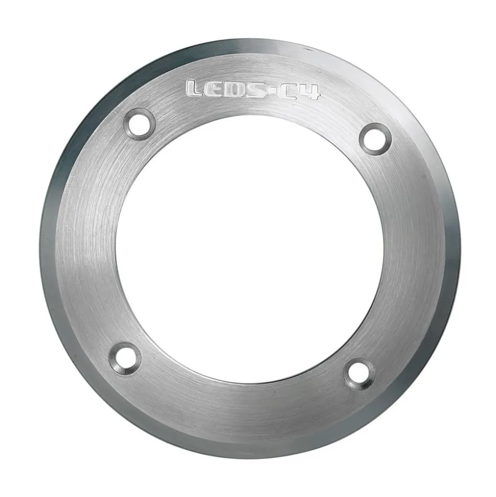 LED grondspot inbouwlamp Gea, Ø 18 cm, 3000K, roestvrij staal