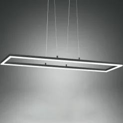 LED hanglamp Bard, 92x32 cm, antraciet