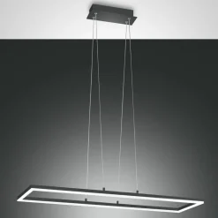 LED hanglamp Bard, 92x32 cm, antraciet