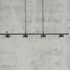 LED hanglamp Clyde, 4-lamps, recht