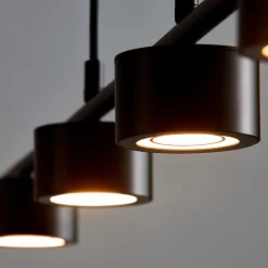 LED hanglamp Clyde, 4-lamps, recht