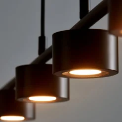 LED hanglamp Clyde, 4-lamps, recht