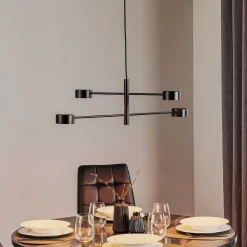 LED hanglamp Clyde, 4-lamps, tweetraps