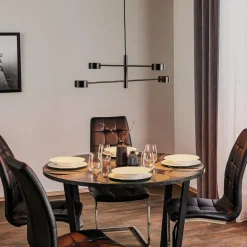 LED hanglamp Clyde, 4-lamps, tweetraps