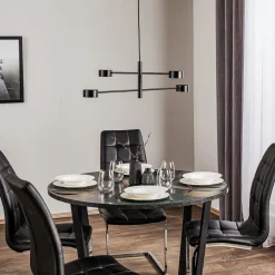 LED hanglamp Clyde, 4-lamps, tweetraps