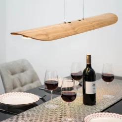 LED hanglamp Colombia XL, asteiken natuur