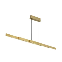 LED hanglamp Ethan, messingkleurig, 150 cm, uitschuifbaar